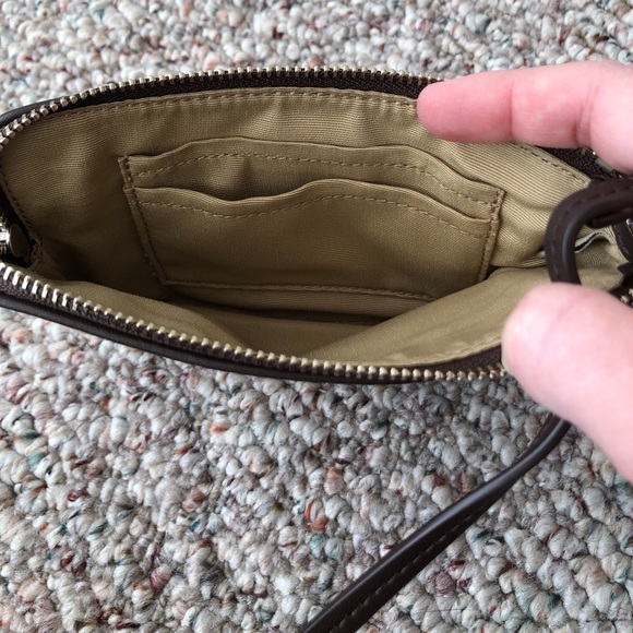 SOLD Coach Brown and tan wristlet wallet - Picture 3 of 3